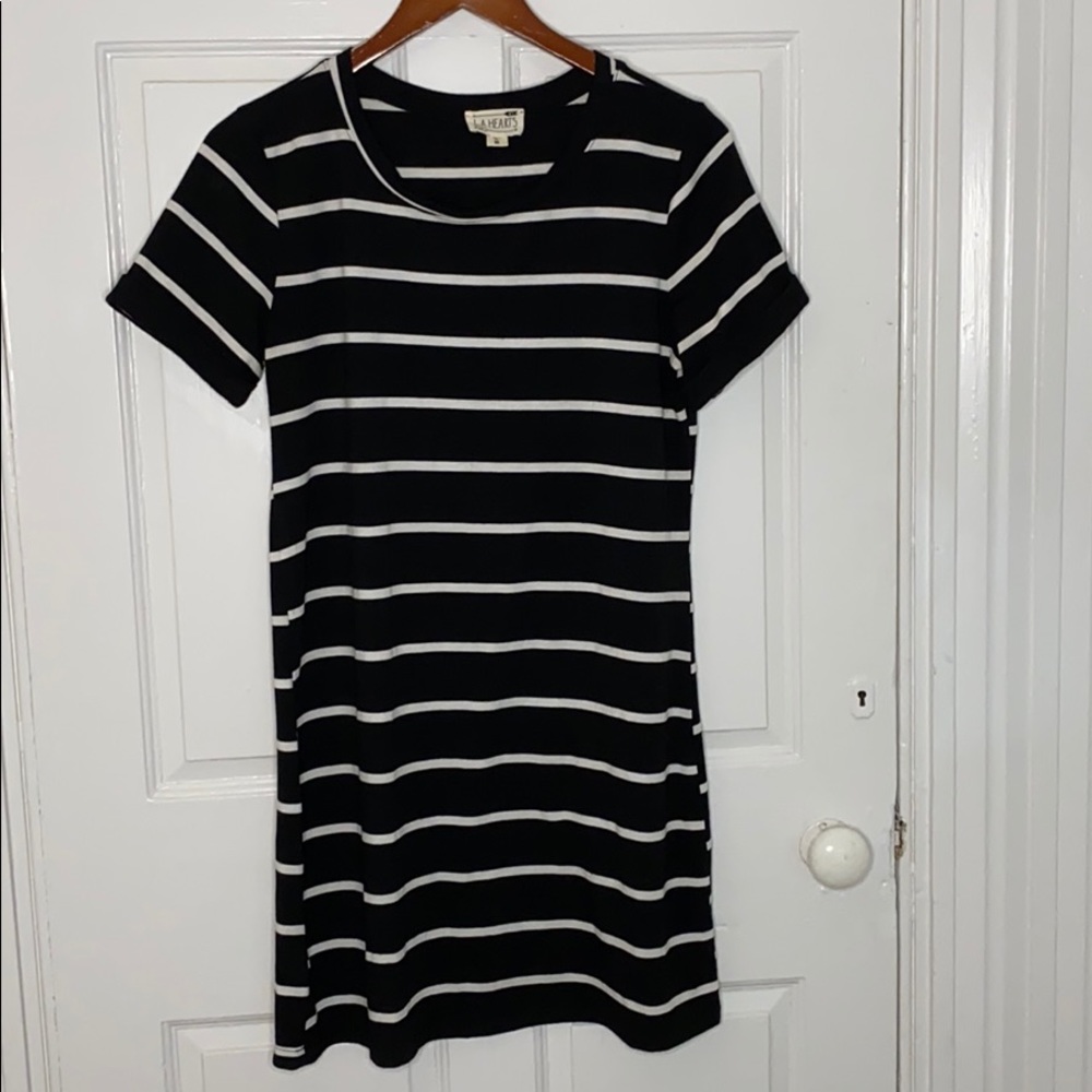 Striped tee shirt dress